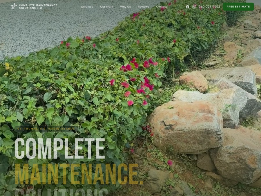 Landscaping business website designed by Ironwood Studio